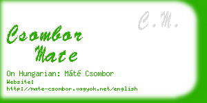 csombor mate business card